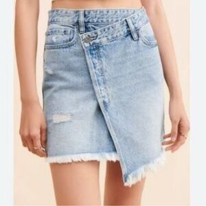 Hidden Los Angeles nwt Denim Asymmetrical distressed Jean  Skirt large